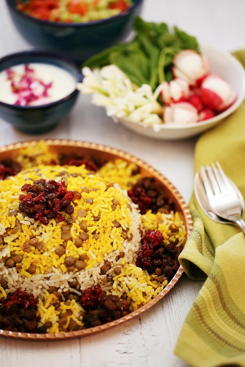 Adas Polo - Persian Rice with Lentils
