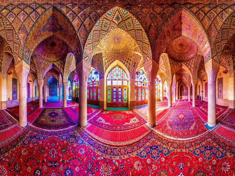 Nasir Al-Molk Mosque in Shiraz, The Pink Mosque