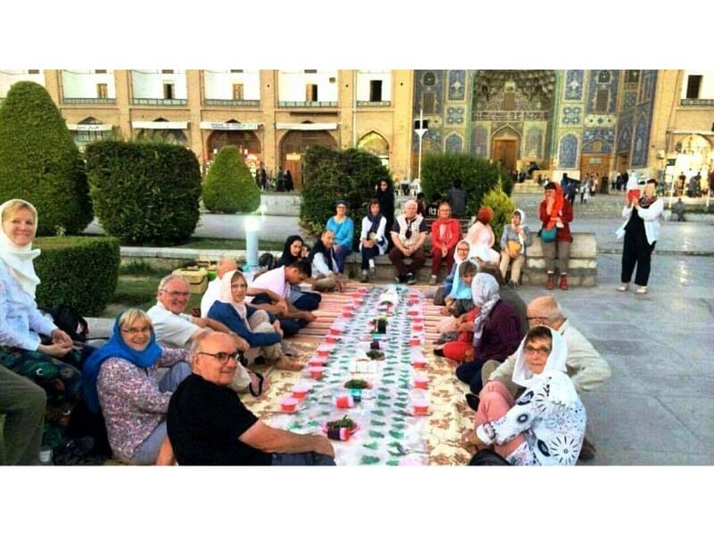 Ramadan in Mosque with Tourist in Iran