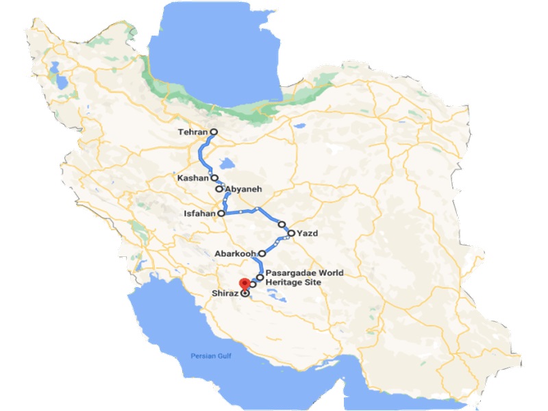 Iran's Classic Route Map